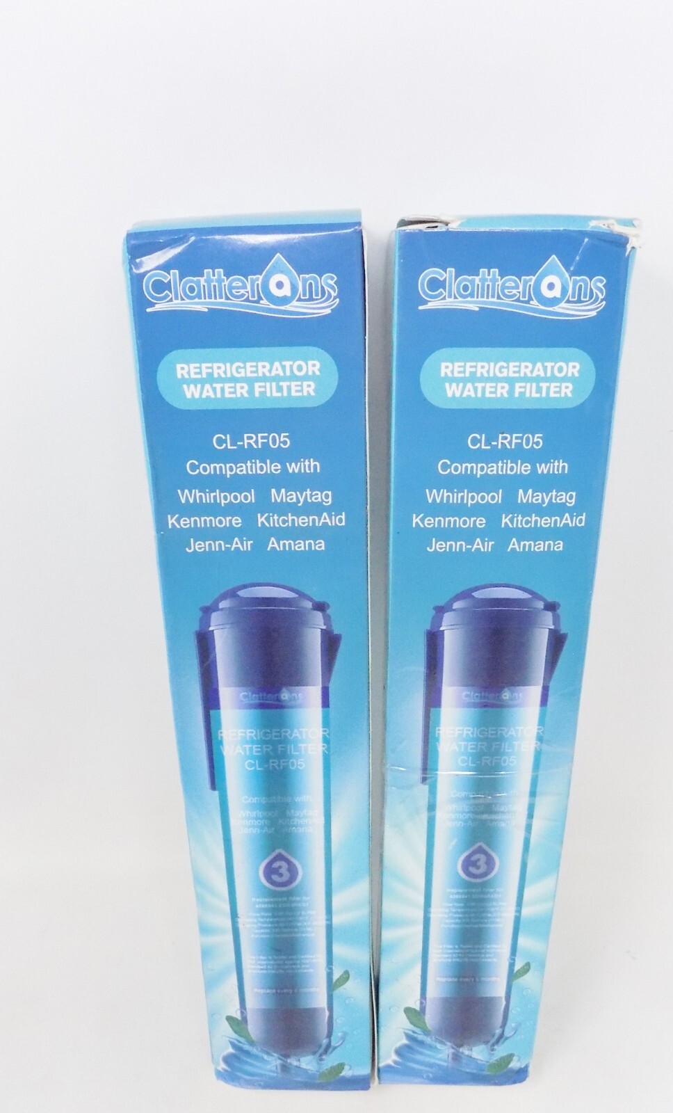 2 Clatterans Refrigerator Water Filter CLRF05 Whirlpool Maytag Kitchen