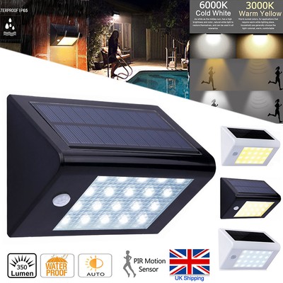 20 48 LED Outdoor Lamp Security Detector Solar Spot Floodlight Motion Sensor