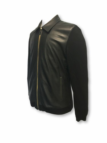 £ 585 e Torras 42r pelle Giacca nero 00 in in maglia Rrp wz1Waq