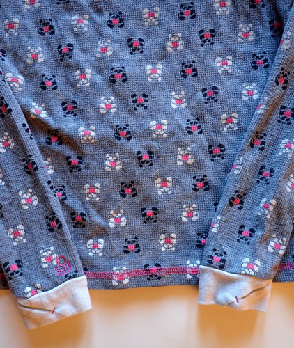 Girls Thermal Tops Cuddl Duds Size XL Extra Large Pink Gray Pandas Long Sleeve - Picture 7 of 23