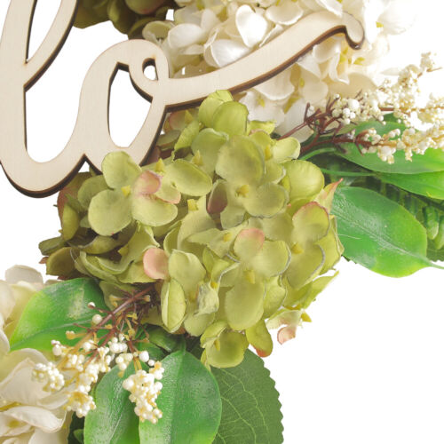 Spring White Hydrangea Wreath Artificial Flowers Wreaths Front Door Wall Decor U - Picture 11 of 16