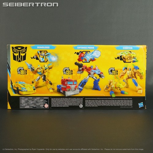 BUMBLEBEE + CHEETOR + OPTIMUS PRIME Transformers Buzzworthy Cyberverse 2022 New - Picture 6 of 12