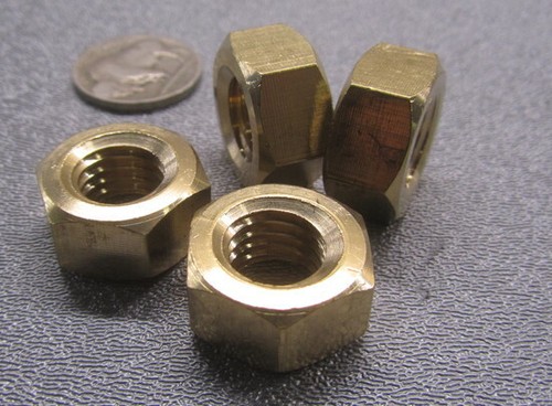 Brass Metric Hex Nut, DIN 934, RH, M12 x 1.75 mm x 10mm Height, 10 Pcs - Picture 8 of 10