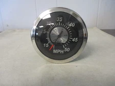 TELEFLEX SPEEDOMETER BLACK FACE / CHROME BEZEL 50 MPH 68196  BOAT MARINE