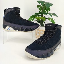 Nike Men's Jordan 9 Retro Racer Black Suede Sneakers Size 10 US