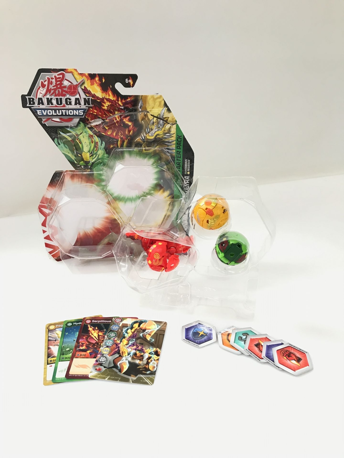 Bakugan 'Evolutions' Starter Pack con 3 panne (Ultra Pyrus Serpillious, Basic
