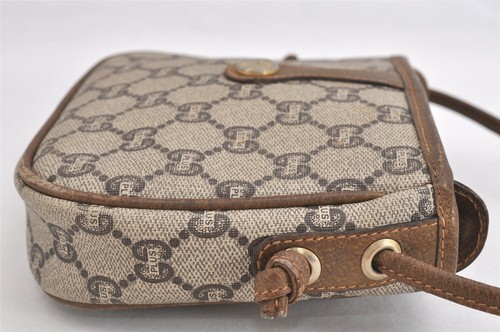 Autentica borsa Gucci GG Plus tracolla tracolla tracolla borsa PVC pelle marrone 4902M - Foto 5 di 10