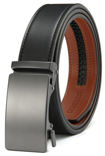 Mens Ratchet Belt Leather 1 3/8" for Dress Pant Micro Adjustable Belt Everywhere - Picture 13 of 32