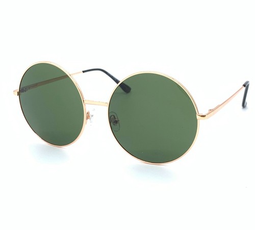 Occhiali da sole rotondi oversize Pozo Grandi Moda Hippie Retro Grandi Lennon Donna - Foto 21 di 26