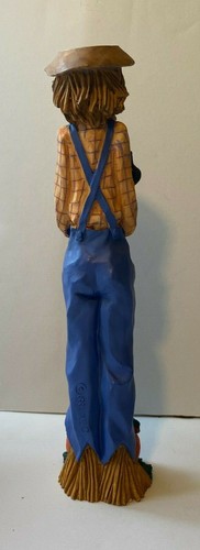 Vintage Halloween Scarecrow Candlestick 1995 ABC Holiday Decor 9.5 inches - Picture 3 of 7