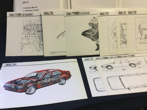 Seltene Pressemappe 1985 Alfa Romeo 75 1.6 1.8 2.0 2.5 Quadrifoglio 6V !!! - Bild 4 von 7