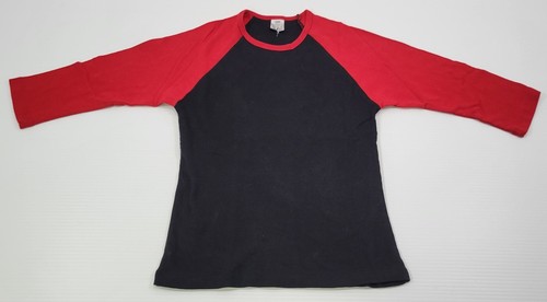 L) Children Bella Boys Red Black Raglan Long Sleeve Shirt Medium - Picture 2 of 5