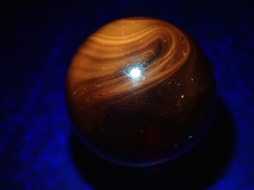 Large & Rare Christensen Agate Striped Trasparent UV Sleeping Red Devil 0.878” Q - Picture 3 of 12