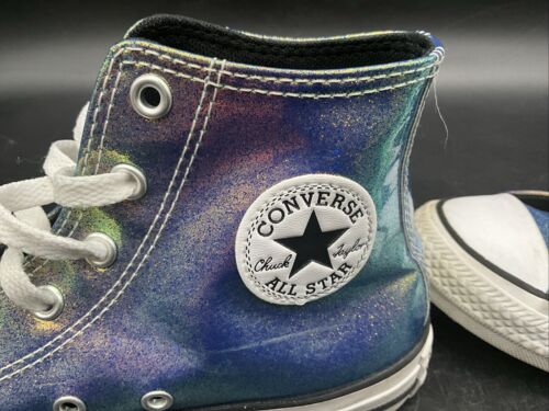 Scarpe alte Converse Chuck Taylor All Star 671467C glitter iridescenti US 5 - Foto 3 di 11