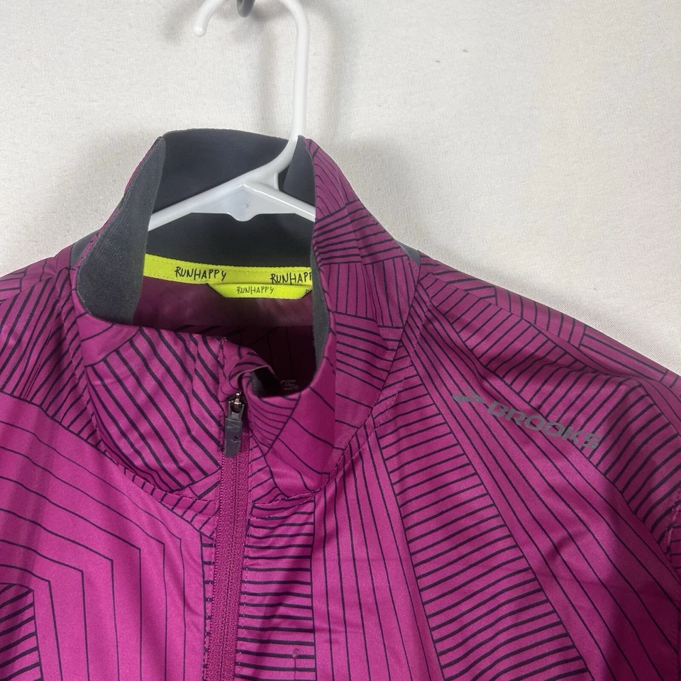 Brooks Run Happy Drift Shell Jacket Womens Large Purple Long Sleeve Athletic - Image 2 of 4