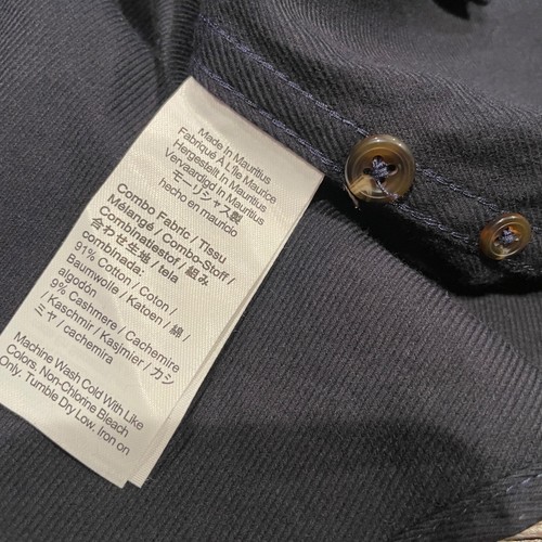 NWT J.Crew Men's Sz M Cotton-Cashmere Shirt Classic Fit Button Down Navy CC100 - Picture 7 of 8