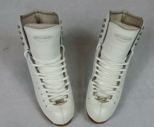 Riedell 25TS White Figure Skate - Box 4, UK 2 1/2, Narrow Width Ice Skates New - Picture 3 of 6