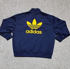 Women's Adidas Trefoil Half Zip Oversized Sweatshirt  Size S/ M Blue / Mango 