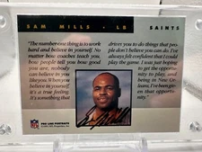 Rare 1991 Pro Line Portraits Sam Mills #105 Auto Autographed NFL Authentic SSP