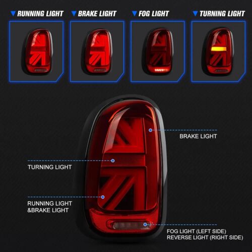 LH+RH LED Tail Lights for BMW Mini Countryman R60 Cooper S 2010‑16 Brake Lamps - Picture 5 of 12