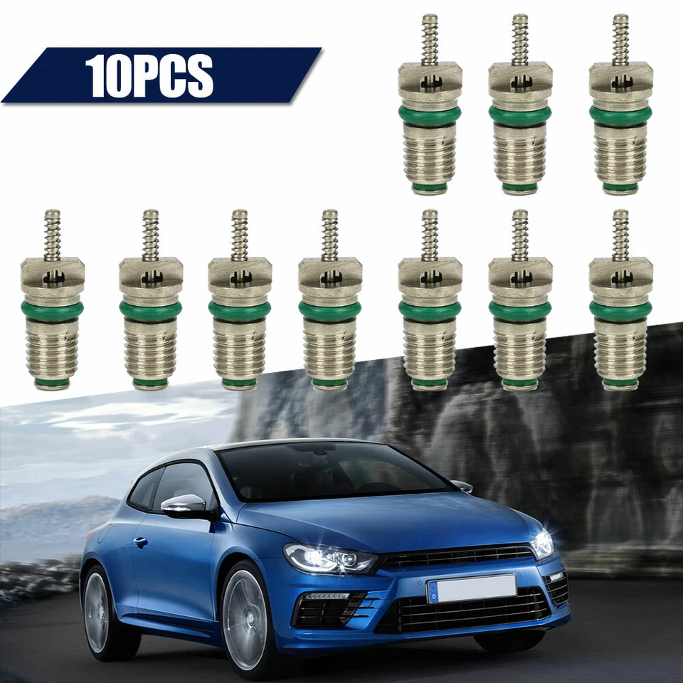 10 peças/conjunto AC R134A núcleo de válvula núcleos de ar condicionado de carro agulhas kit de reparo ferramentas - Imagem 3 de 4