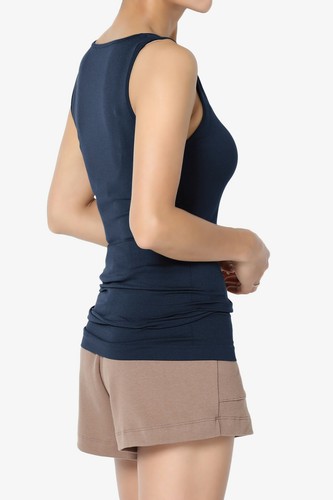 TheMogan S ~ 3X Scoop U Neck Seamless Tank Top Sleeveless Ultra Soft Layering Tee - Imagen 252 de 308