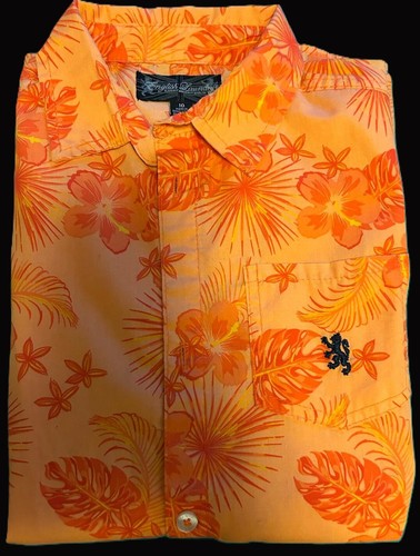 Boys Tropical Button Up Shirt - Orange English Laundry - Picture 8 of 8
