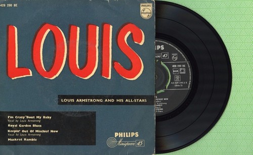 LOUIS ARMSTRONG / I'm Crazy 'Bout . PHILIPS 429.290-BE Press Holland 1958 EP VG+ - Bild 1 von 5