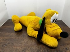 Vintage Walt Disney World Pluto Plush 18" Green Collar Large