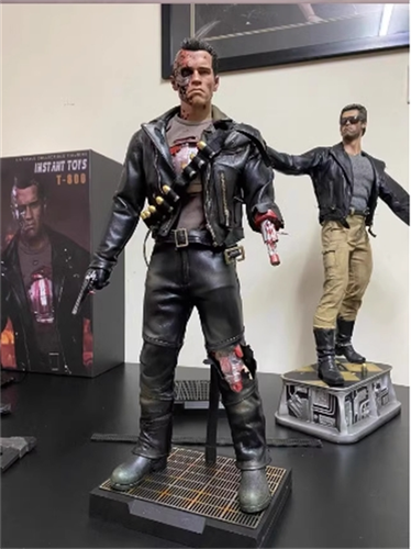 Damage Ver. Lederjacke Hose für 1/4 Terminator T800 Arnold Actionfigur  - Bild 1 von 12