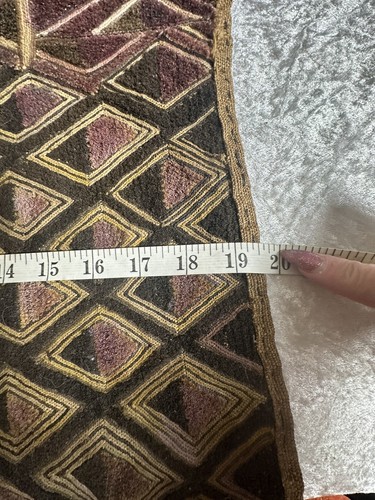 KUBA SHOOWA PRESTIGE PANEL CUT PILED RAFFIA D. R. OF CONGO CENTRAL AFRICA 20TH C - Picture 11 of 17