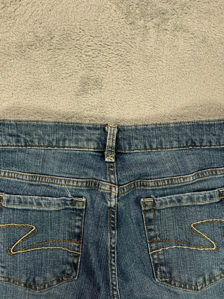 Pantalones de mezclilla LIZ & Co para mujer 10 pierna recta elásticos azules tiro medio 30x30 Foto 4 de 4