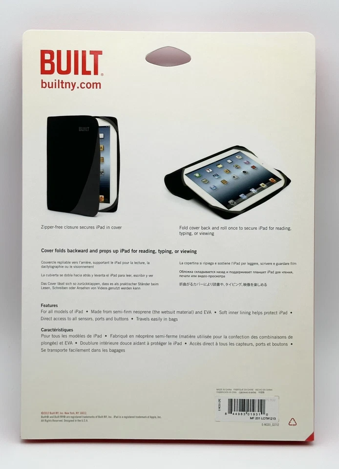 Built Protective IPad Neoprene Cover Cherry/Pink - Fits Most iPads - Image 2 of 3