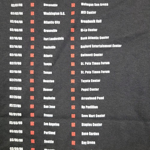 Vintage 2005 06 Bon Jovi Have A Nice Day Black Tour Concert Shirt Med Dates Tee - Picture 10 of 11