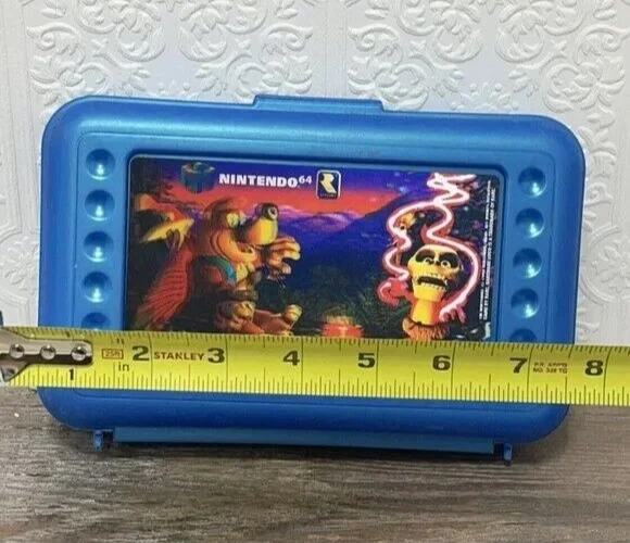 RARE LIMITED EDITION 1998 Banjo-Kazooie 64 NINTENDO PENCIL CASE 3D HOLOGRAM Blue - Image 3 of 4
