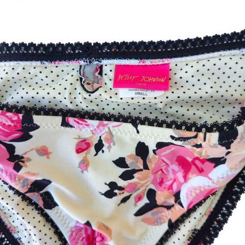 Rare Vintage Betsey Johnson Gypsy Rose Lace Swim Bikini Coverup Skirt Set - Picture 9 of 11