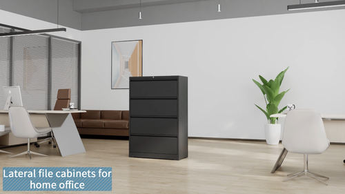 Metal Lateral 2 Drawer File Cabinet Lockable HomeOffice Storage Filing Organizer - Video 1 of 1