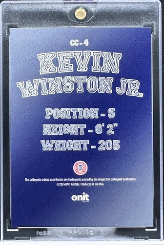 Kevin Winston Jr Holo 2024 Onit Penn State Nittany Lions College Colors SP RC - Picture 2 of 2