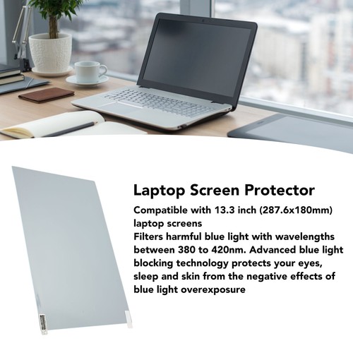 13.3in Laptop Screen Protector Anti Scratch Relieving Eye Fatigue Blue Light Fit - Picture 20 of 23