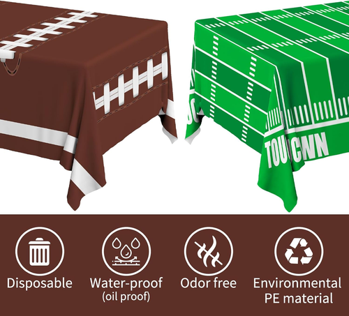 Football Party Decorations Disposable Tablecloth Plastic Touchdown Table Cover f - Picture 5 of 12