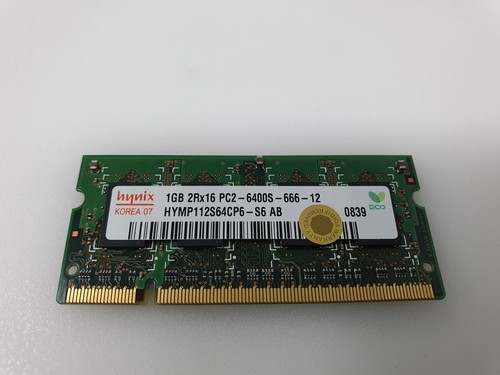 Dell Studio 1737 PP31L RAM Memory 1GB DDR2 PC2-6400S Hynix HYMP112S64CP6-S6 - Picture 1 of 6