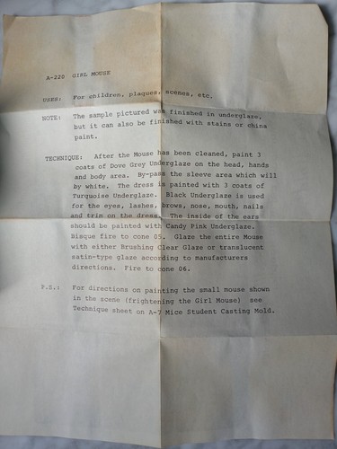 Molde de fundición vintage para estudiantes de Alberta #A-220 ratón para niña - Imagen 6 de 7