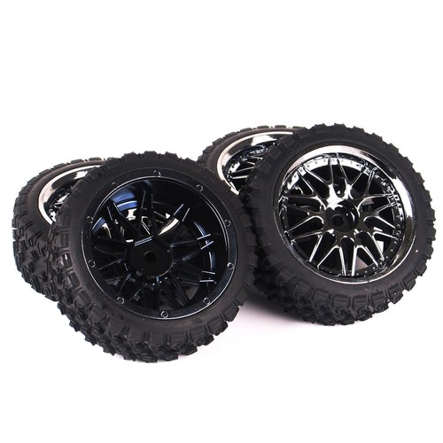 4X 1:10 Rubber Tires &Wheel Rim 12mm Hex For Rally HPI HSP On road Racing RC Car - Picture 3 of 9