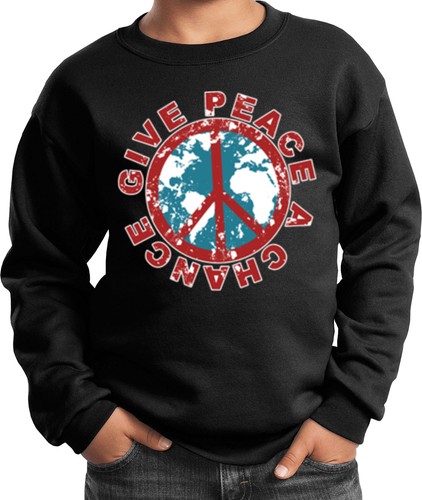 Buy Cool Shirts Kids Peace Sweatshirt Give Peace a Chance - Picture 1 of 13