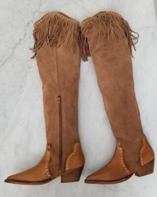 Free People Brown Suede Over-the-Knee Boots Free People Echo Over The Knee Boots Women 5.5M Shoes Brown  main image 4