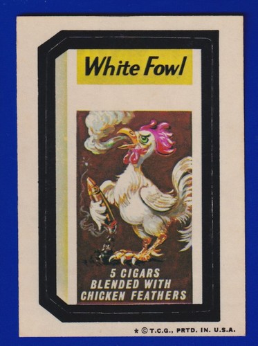 WHITE FOWL CIGARS 1974 TOPPS WACKY PACKAGES series 5 VG-EX+ - Picture 1 of 2