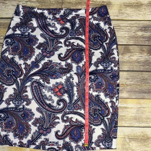 Ann Taylor Knee Length Academia Paisley Pencil Skirt Women's size 6 - Picture 3 of 8
