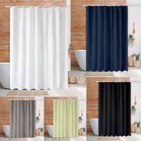 Shower Curtain Mould Proof Mildew Resistant Bathroom Polyester Fabric Curtain