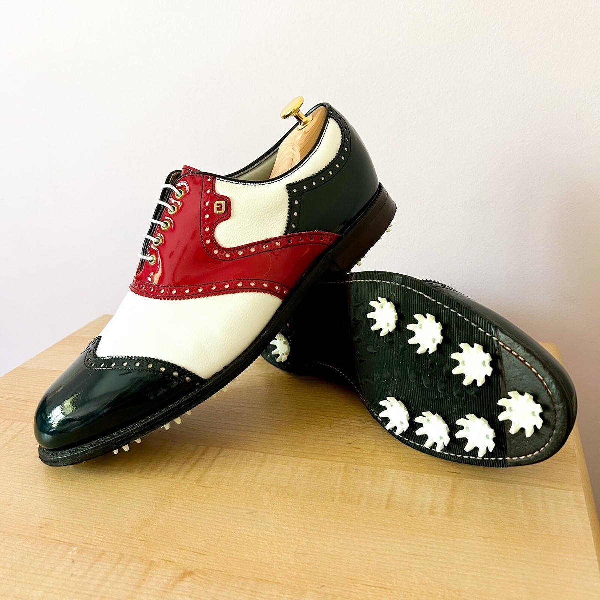 VINTAGE FootJoy Classics Leather shield tip golf shoes Men's