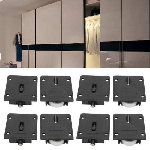 4 Sets Sliding Door Roller Smooth Sliding Wardrobe Pulley Wheel For Cabinet CBK - Picture 5 of 24